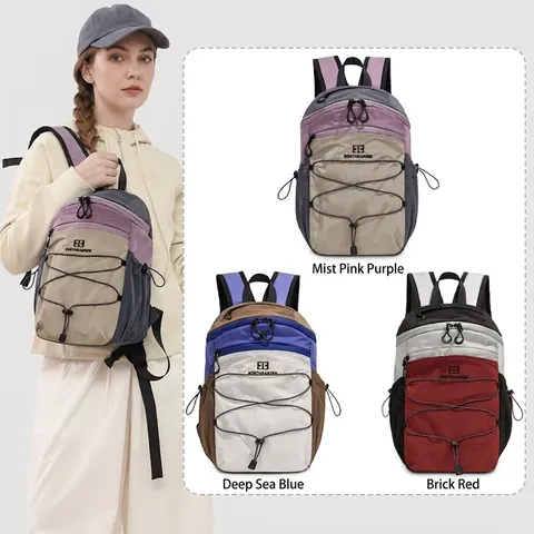 Mochila Infantil De Nailon Ligera Impermeable Transpirable Senderismo Al Aire Libre Viaje Escolar Bloque De Color Niños Niñas