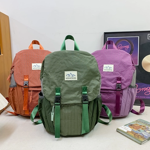 Kinder Outdoor Wandern Rucksack Große Kapazität Karierte Schultasche Wasserdichte Freizeit Rucksack Für Jungen Mädchen Schüler
