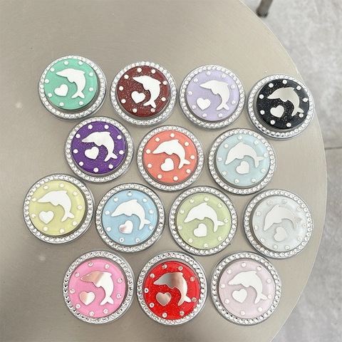 Supporto Per Telefono Pieghevole Magnetico Specchio Con Strass Intarsiati Glitter Design Delfino Cuore Retraibile