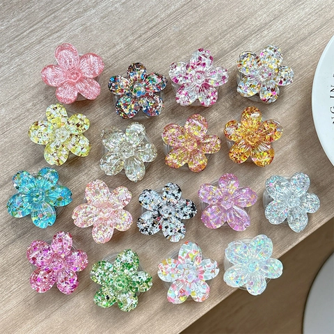 Blume Handy Griff Griptok Glitzer Pailletten Harz Erweiterbare Sockel Desktop Ständer Halter Mode Süß Für Frauen Mädchen