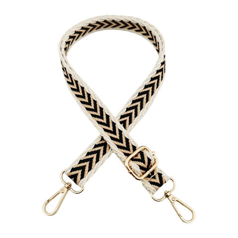 Adjustable Polyester Bag Strap Chevron Pattern Replacement Shoulder Strap For Handbags Crossbody Purses Water Bottle Straps