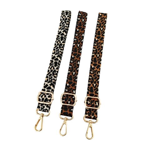 Verstellbarer Schultergurt Mit Leopardenmuster Jacquard Ersatztaschenriemen Mit Metallkarabinern Für Umhängetaschen