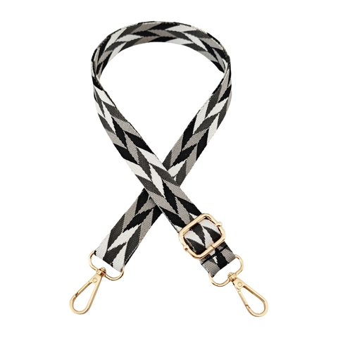 Adjustable Geometric Chevron Bag Strap Polyester Replacement Shoulder Crossbody Belt With Alloy Hardware Women Bag Accessories