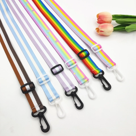 Tracolla Per Borsa Regolabile Fettuccia In Poliestere Fibbia In Plastica Strisce Colorate Accessorio Di Ricambio Per Borsa