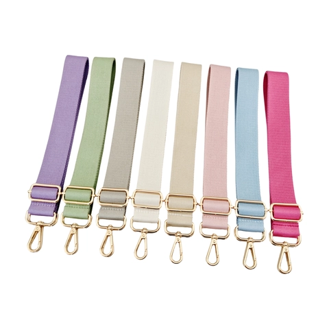 Verstellbarer Polyester Taschengurt Für Damen Geweiteter Schulter Crossbody Ersatzgurt Mit Legierung Metallschnallen Einfarbig