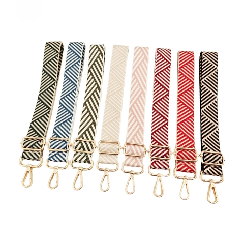 Tracolla Regolabile Larga per Borsa Donna Ricambio Intrecciato a Righe Cintura a Tracolla Con Accessorio in Metallo Resistente