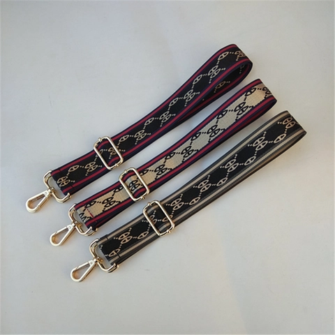 Verstellbarer Breiter Taschengurt Ersatz Gewebter Polyester Schulter Crossbody Riemen Mit Goldener Metallschnalle Ethno Muster