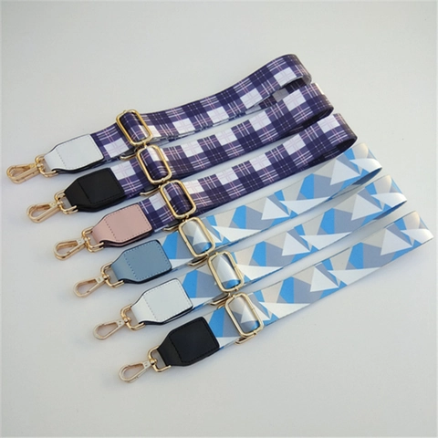 Adjustable Wide Bag Shoulder Strap Replacement Ethnic Style Polyester Jacquard Leopard Geometric Printed Strap For Women Handbag