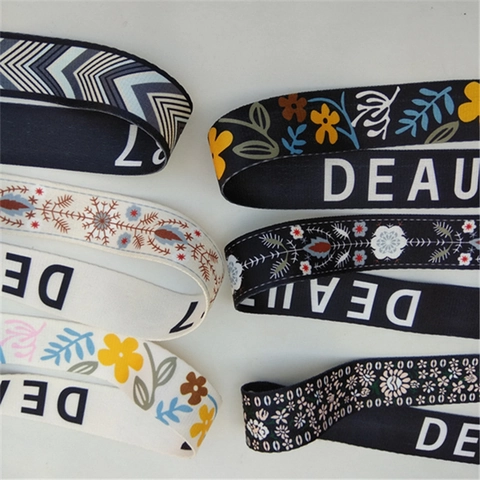Tracolla Larga di Ricambio Stile Etnico Ricamata a Fiori Regolabile per Borse da Donna Borse a Tracolla Accessori