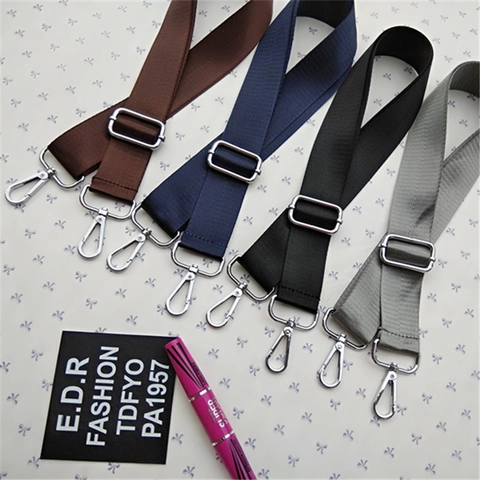 Adjustable Replacement Shoulder Strap Nylon Webbing Crossbody Bag Belt With Metal Swivel Hooks Durable Removable