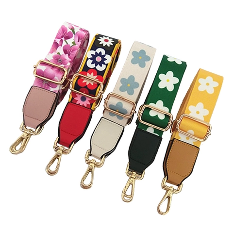 Tracolla Larga in Nylon Regolabile Con Stampa Floreale Sostituzione Cintura Borsa a Tracolla da Donna Accessori Decorativi per Borse