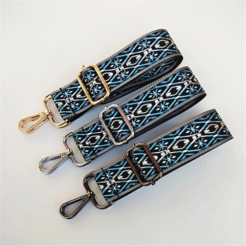 Tracolla in Poliestere Intrecciato Stile Etnico Tracolla Larga Regolabile Tracolla di Ricambio Geometrica per Borsa Donna