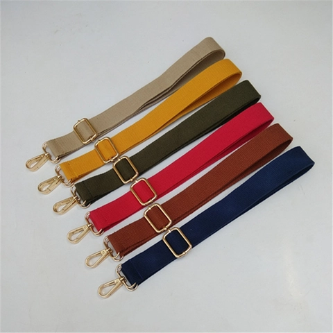 Correa De Hombro De Repuesto Ajustable Para Bolsos De Lona De Algodón Color Sólido Con Hebilla De Metal