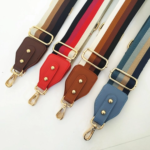 Breiter Gestreifter Taschengurt Ersatz Verstellbarer Crossbody Schultergurt Für Handtaschen Dickes Gurtband Modezubehör Damen