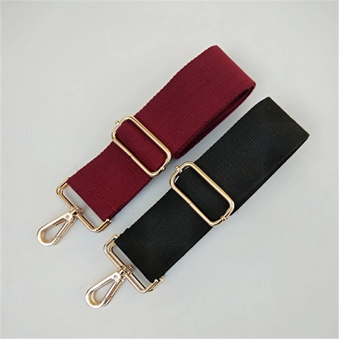 Correa De Hombro Ajustable Ancha Reemplazo De Correa De Bolso Lona Extremos De Cuero Hebilla De Metal Color Sólido Mujeres