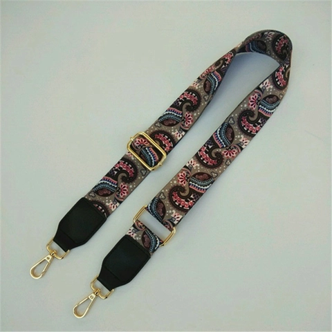 Verstelbarer Breiter Taschengurt Polyester Gurtband Geometrisches Muster Ethno Stil Umhängetasche Mit Metallschnallen
