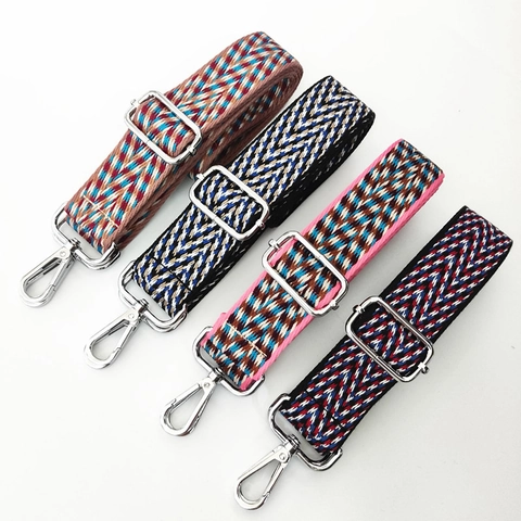 Adjustable Jacquard Bag Strap Woven Shoulder Crossbody Replacement Retro Ethnic Style For Handbags
