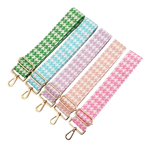 Tracolla per Borsa Regolabile in Tessuto Pied de Poule per Donna Tracolla Jacquard Ispessita Ricambio Borsa a Tracolla Con Fibbie in Metallo
