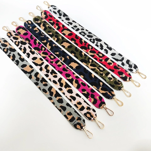 Tracolla Larga Con Stampa Leopardata Cinghia Di Ricambio Per Borsa In Nylon Per Borse A Tracolla Con Chiusure In Metallo Dorato