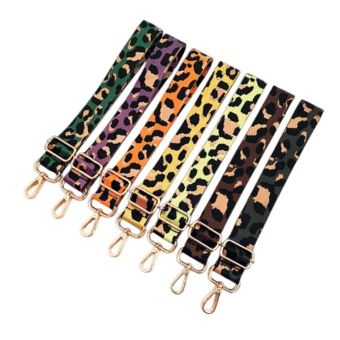 Leopardenmuster Verstellbarer Ersatz-Taschengurt Nylon Jacquard Schultergurt Für Handtaschen Umhängetaschen Damen Zubehör