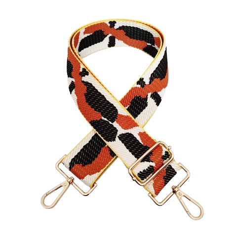 Adjustable Wide Bag Strap Replacement Thickened Polyester Cotton Webbing Shoulder Belt For Crossbody Handbags Patterned