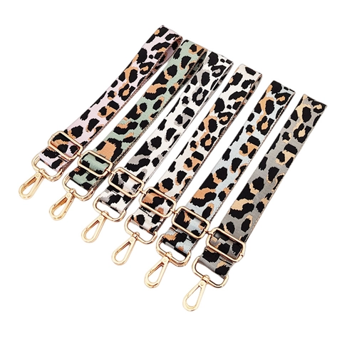 Leopardenmuster Verstellbarer Ersatz-Taschengurt Nylon Jacquard Schultergurt Für Handtaschen Umhängetaschen Damen Zubehör