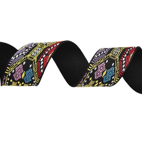 Wide Shoulder Strap Replacement Polyester Cotton Adjustable Ethnic Bohemian Jacquard Pattern Crossbody Bag Accessory Vintage Style