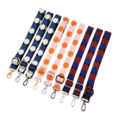 Adjustable Bag Strap Polyester Woven Replacement Shoulder Strap For Crossbody Bags Women Bag Accessories Polka Dot Design