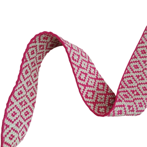Adjustable Woven Bag Strap Replacement Wide Geometric Diamond Jacquard Ethnic Style Shoulder Crossbody Handbag Belt
