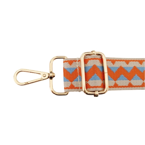 Replacement Wide Bag Strap Polyester Ethnic Wave Pattern Adjustable Shoulder Strap For Women Crossbody Bags Accessories