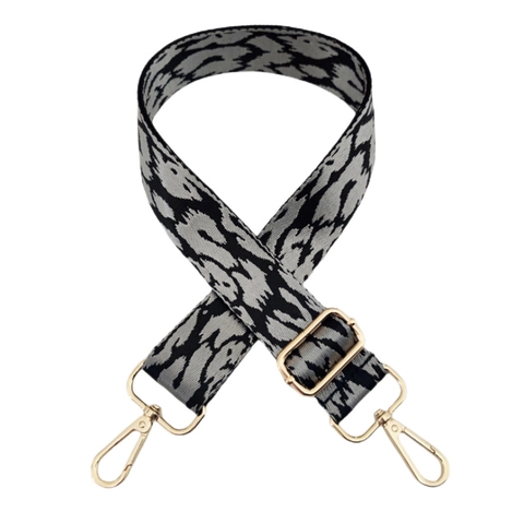 Verstelbare Luipaardprint Tassenriem Brede Nylon Vervangende Schouderriem Dierenpatroon Riem Met Metalen Gesp Voor Handtassen