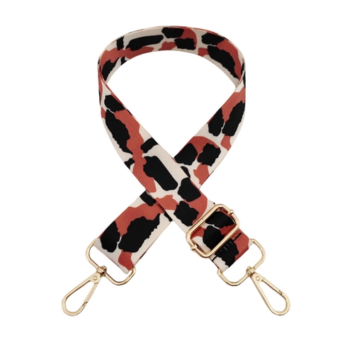 Leopard Cow Print Wide Bag Strap Adjustable Polyester Replacement Shoulder Belt For Crossbody Handbags