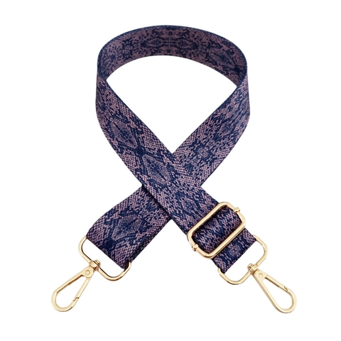 Wide Bag Strap Adjustable Replacement Shoulder Strap Polyester Printed Ethnic Pattern For Crossbody Handbags