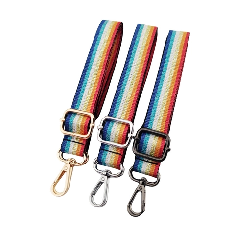Kleurrijke Regenboog Schouderriem Verstelbare Polyester Vervangende Riem Voor Handtassen En Crossbodytassen