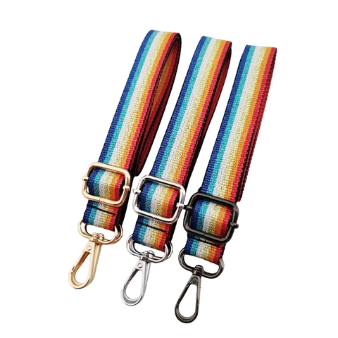 Kleurrijke Regenboog Schouderriem Verstelbare Polyester Vervangende Riem Voor Handtassen En Crossbodytassen