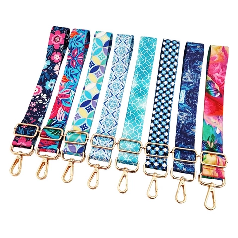 Replacement Bag Strap Wide Colorful Ethnic Style Bohemian Adjustable Polyester Shoulder Belt For Crossbody Handbags