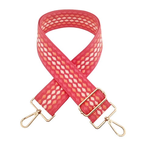 Correa de Hombro Ancha Ajustable de Repuesto Estilo Bohemio Geométrico Jacquard Tejida de Poliéster Con Hebilla de Metal Para Bolsos