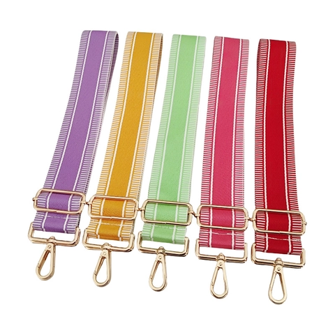 Tracolla Larga a Righe Regolabile Tracolla in Poliestere Colorata per Borse a Mano Tracolla di Ricambio per Borsa Accessorio