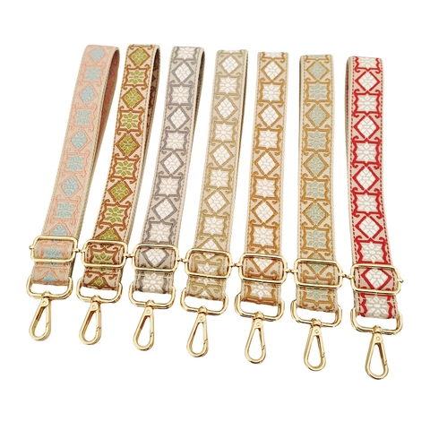 Breiter Ersatz Schultergurt Für Taschen Verstellbar Gewebter Jacquard Polyester Baumwolle Geometrisches Muster Boho Retro Stil