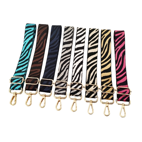 Tracolla Larga Stampa Zebra Regolabile Per Borsa Ricambio Spalla Poliestere Con Fibbia In Lega Accessori Di Moda