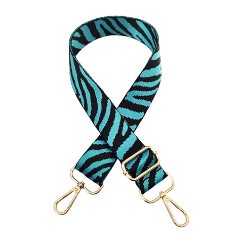Tracolla Larga Stampa Zebra Regolabile Per Borsa Ricambio Spalla Poliestere Con Fibbia In Lega Accessori Di Moda