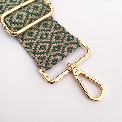 Wide Bag Strap Adjustable Ethnic Style Geometric Embroidered Polyester Cotton Replacement For Shoulder Crossbody Bags