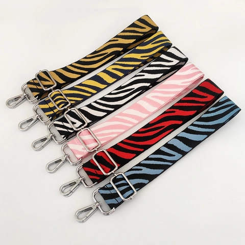 Tracolla per Borsa Sostitutiva Regolabile Larga Stampa Animalier Zebra Tracolla in Nylon per Borse a Mano Tracolle
