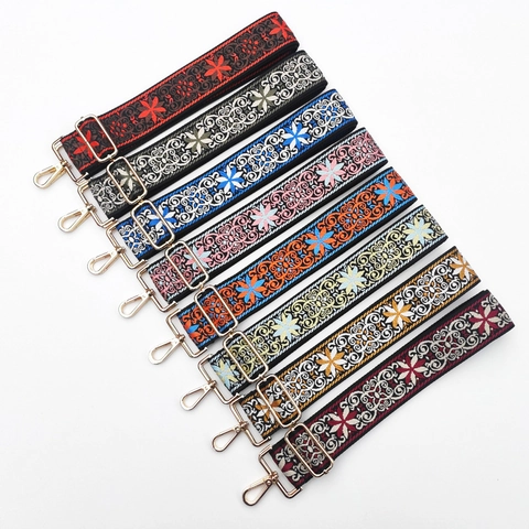 Breiter Ethno Bestickt Taschengurt Verstellbar Polyester Umhängetasche Ersatz Schultergurt Für Damen Handtaschen Zubehör