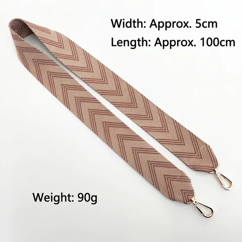 Tracolla Larga Donna Tracolla Regolabile Jacquard Chevron Sostituzione Tracolla Con Ganci in Metallo Dorato Per Borse A Tracolla