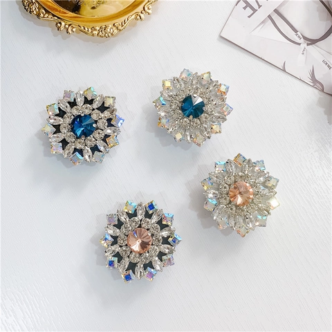 Luxury Rhinestone Sunflower Phone Grip Holder Collapsible Expandable Socket Desktop Stand For Smartphones Flower Crystal