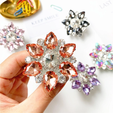 Bling Strass Blumen Handyhalterung Ausziehbarer Gasbag Halter Glänzender Edelstein Universelle Smartphone Halterung Anti-Sturz Zubehör