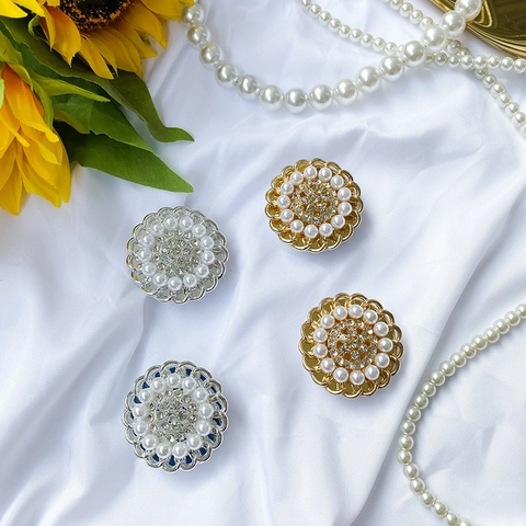 Soporte Para Teléfono Aleación Diamantes De Imitación Perla Artificial Girasol Flor Expandible Adhesivo Soporte De Escritorio Decorativo