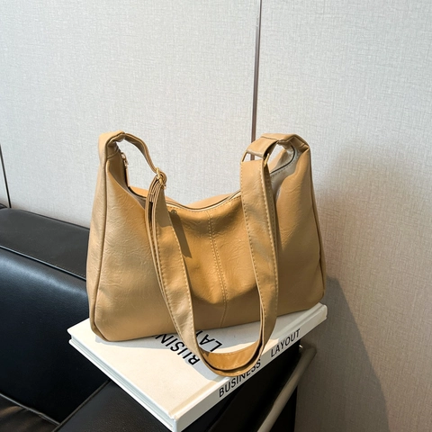 Borsa Hobo Vintage Grande Capacità Per Donna Borsa A Tralla In Morbida Pelle PU Tracolla Regolabile Borsa Tote