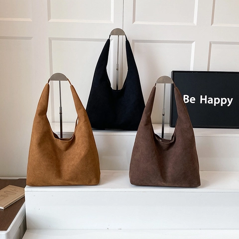 Women Large Tote Bag Frosted PU Leather Vintage Hobo Shoulder Bag Minimalist Commute Daily Travel Handbag